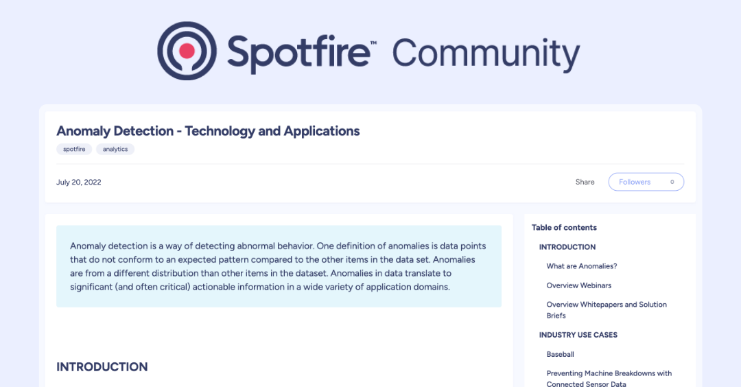 Anomaly detection technology and applications